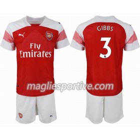 Completo Calcio Arsenal GIBBS 3 Bambino Divisa Prima 2018/2019